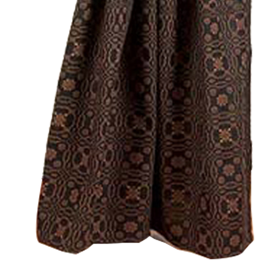 Black Mustard Lover㦙??S Knot Jacquard 63" Panels Lined - Interiors by Elizabeth