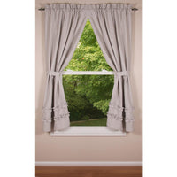 Thumbnail for Grey Ticking Ruffle Panels- Interiors by Elizabeth