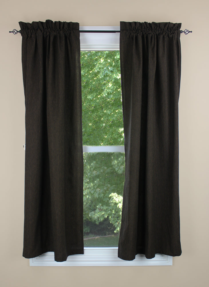 Primitive Ticking Black Black Panels - Interiors by Elizabeth
