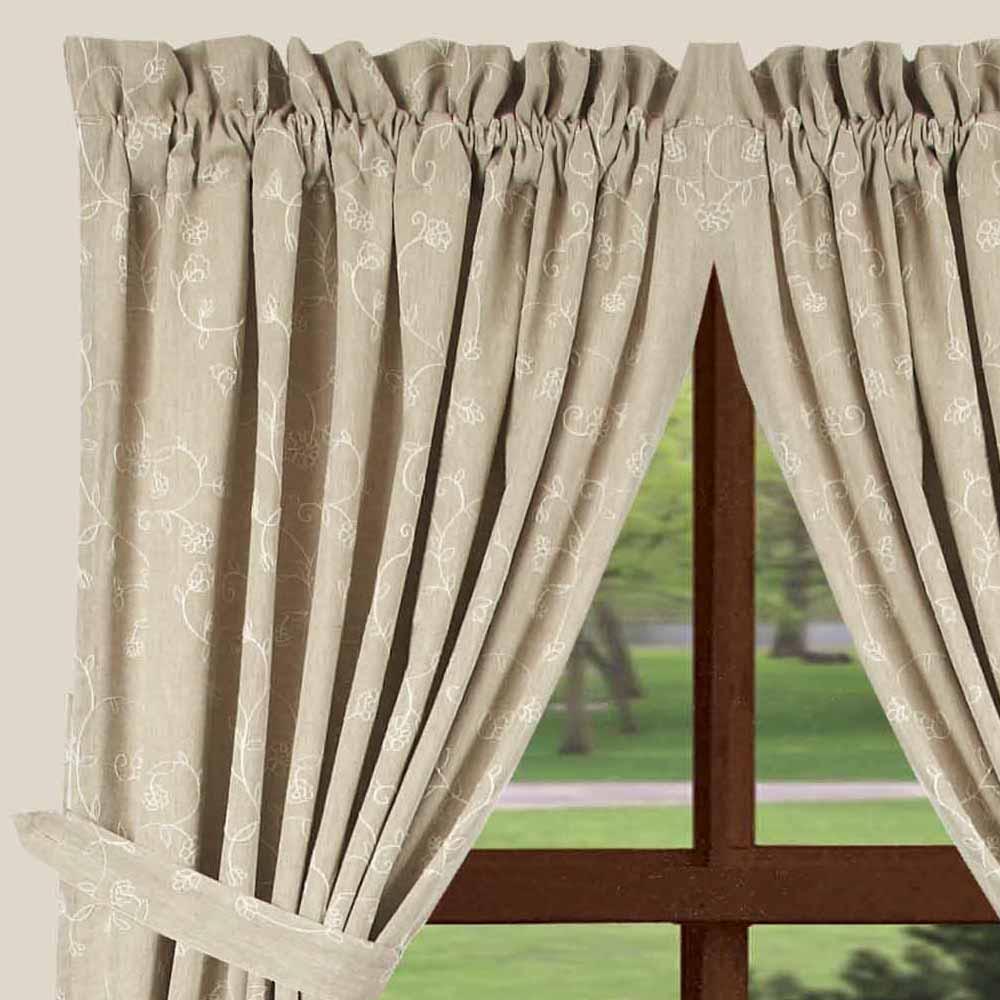 Taupe Candlewicking Taupe 63" Panels - Lined - Interiors by Elizabeth