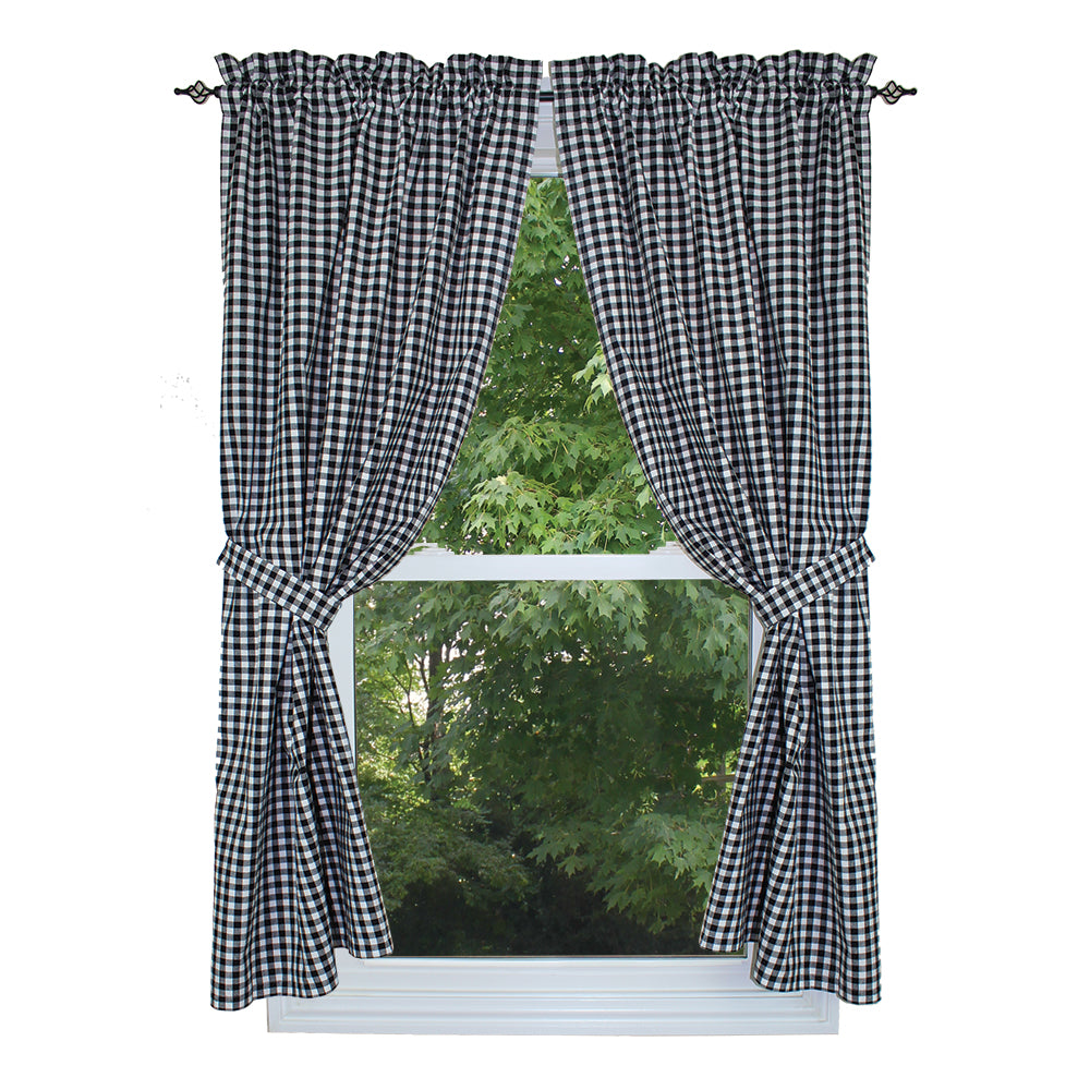Heritage House Check Black & Cream Panels - Interiors by Elizabeth