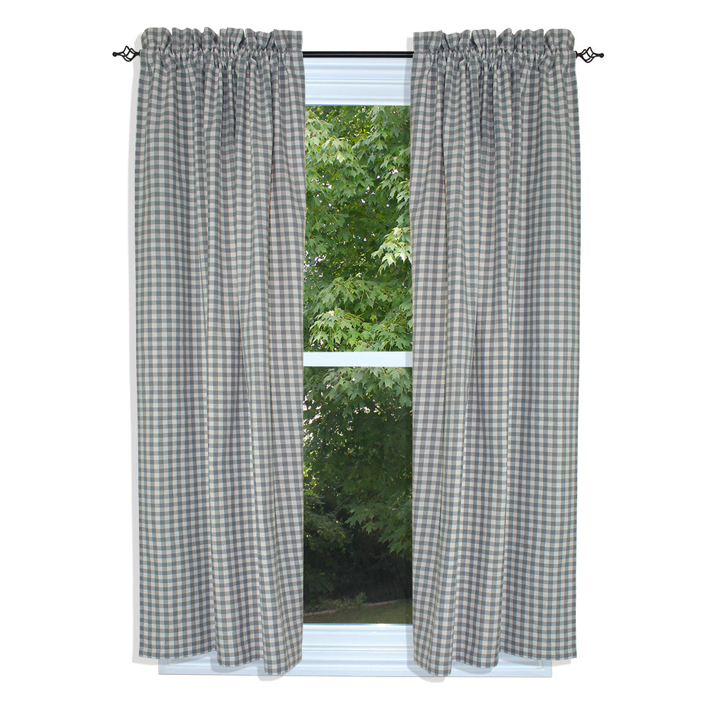 Heritage House Check Gray & Cream Panels - Interiors by Elizabeth