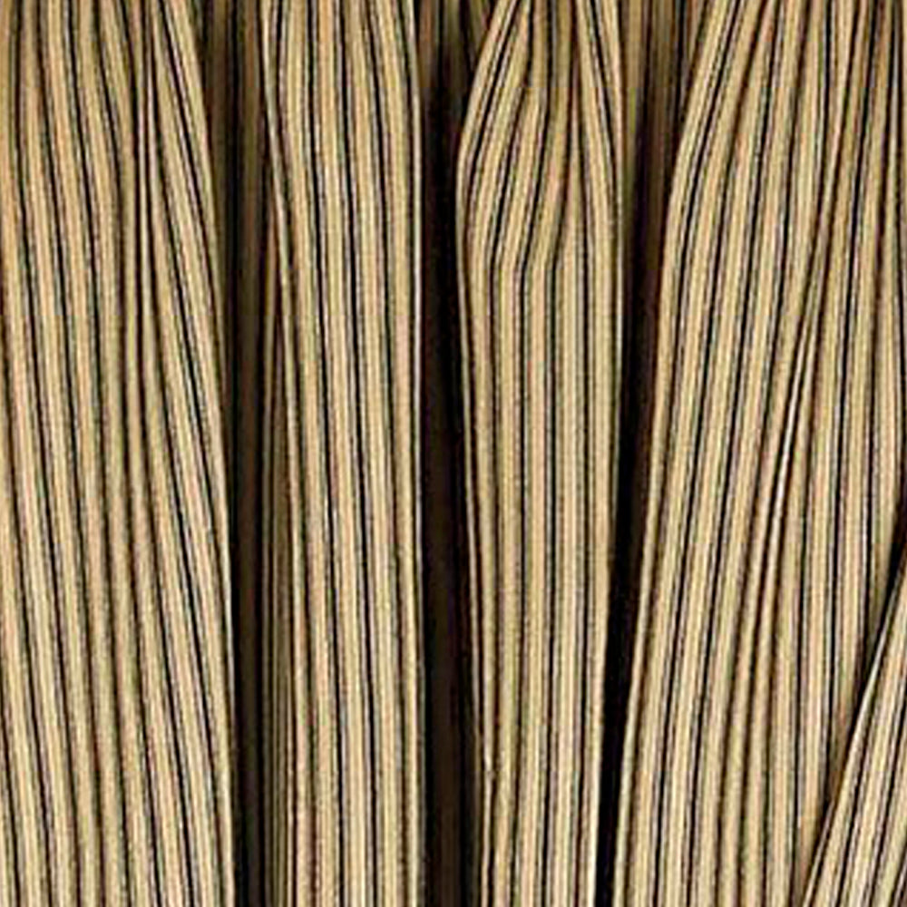Black Nutmeg York Ticking 63" Panels Lined - Interiors by Elizabeth
