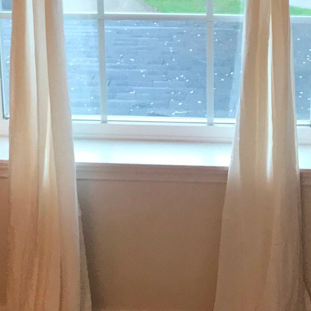Heirloom 84" X 86" (2 Pcs) (Pair Of Fabric Tiebacks Included) Buttermilk Unlined
