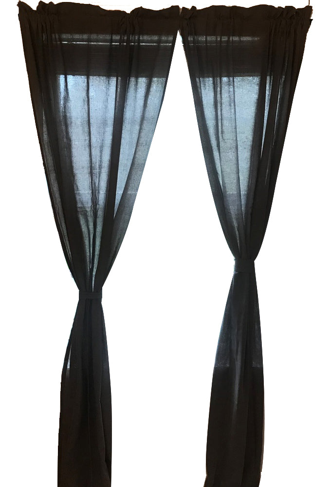 Heirloom 84" X 86" (2 Pcs) (Pair Of Fabric Tiebacks Included) Pewter Unlined