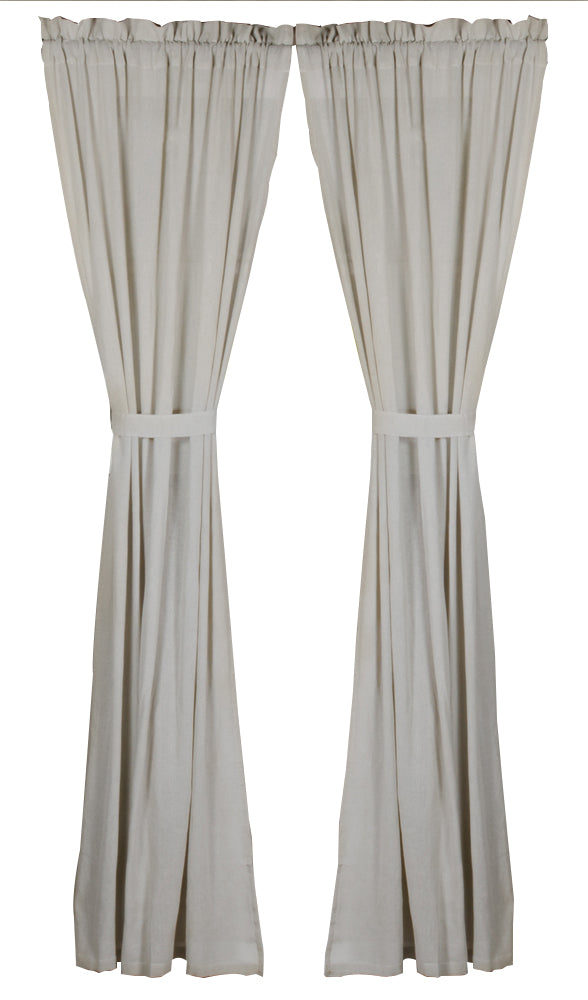 Grey Heirloom Drapery 86" Panels Unlined