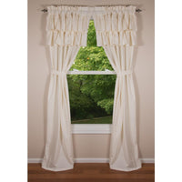 Thumbnail for Meadowpark Drapery panel 84 unlined double ruffle top- Interiors by Elizabeth