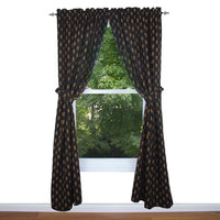 Thumbnail for Pineapple Town Black Drapery Panels - Interiors by Elizabeth