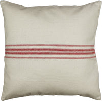 Thumbnail for Red Grain Sack Cream,Red Pillow - Interiors by Elizabeth