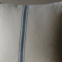 Thumbnail for Colonial Blue Cream Grain Sack Stripe Pillow Cover