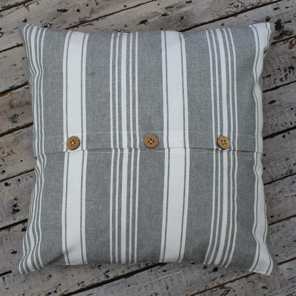 Flour Sack Gray Pillow Cover - Interiors by Elizabeth