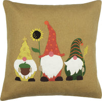 Thumbnail for Fall Gnomes Gold Pillow - Interiors by Elizabeth