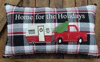 Thumbnail for Winter Plaid Black, Red, Cream Pillow - Interiors by Elizabeth