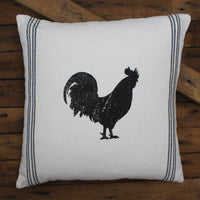Thumbnail for Farmhouse Rooster Cream Pillow - Interiors by Elizabeth