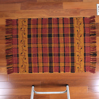 Thumbnail for Homestead Red Rag Rug w/ Emb Berry Vine Brdr Rug - Interiors by Elizabeth