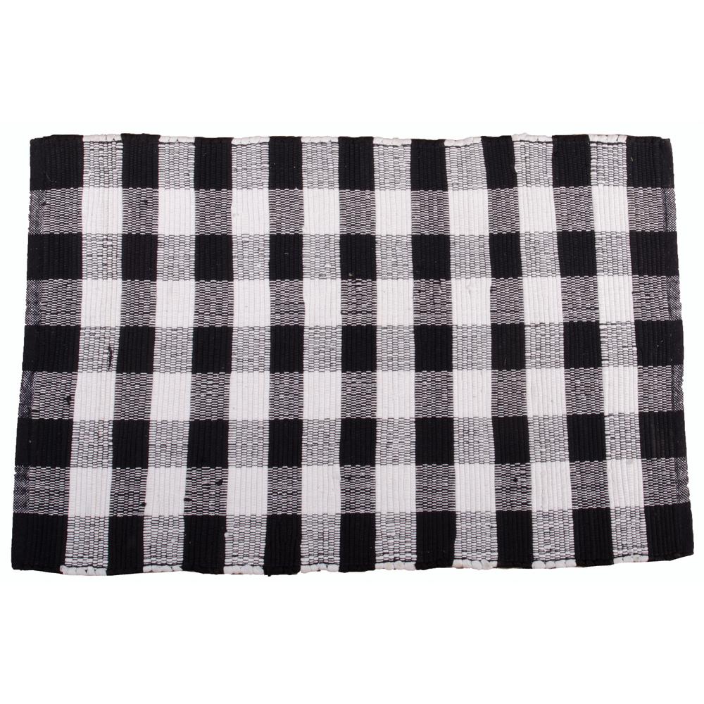 Buffalo Check 24" x 36" Black - Buttermilk - Interiors by Elizabeth