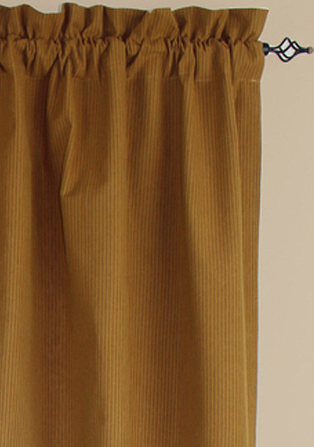 Primitive Ticking Mustard Romantic Swag