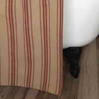 Thumbnail for Oat Barn Red Grain Sack Stripe Shower Curtain