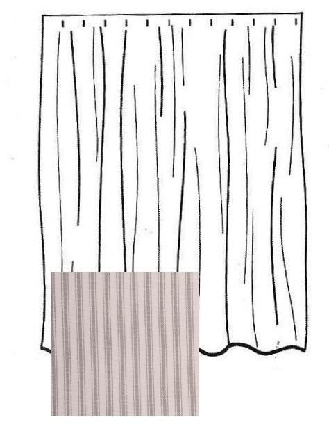 Grey Ticking Ruffle Shower Curtain- Interiors by Elizabeth