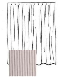 Thumbnail for Grey Ticking Ruffle Shower Curtain- Interiors by Elizabeth