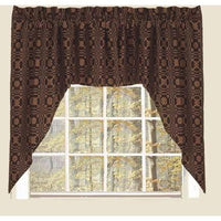 Thumbnail for Black - Mustard Loverƒ??s Knot Jacquard Swag - Lined - Interiors by Elizabeth