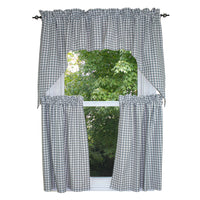 Thumbnail for Heritage House Check Gray & Cream Swag - Interiors by Elizabeth