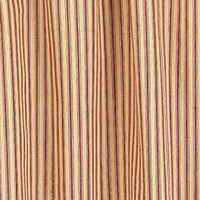 Thumbnail for Barn Red Nutmeg York Ticking Swag Lined - Interiors by Elizabeth