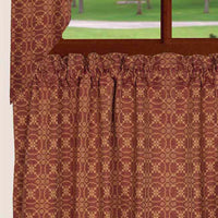 Thumbnail for Barn Red Tan Marshfield Jacquard 36