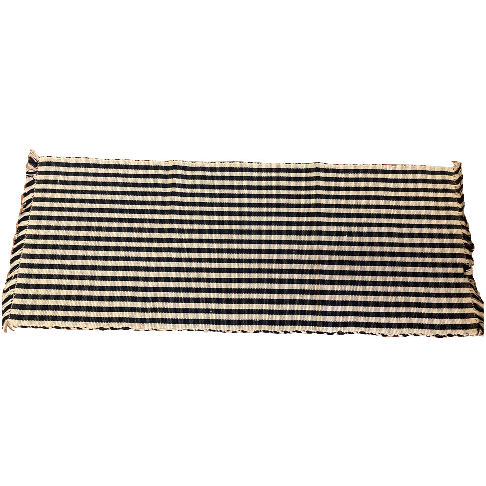 Black Nutmeg Heritage House Check Black Table Runner - Interiors by Elizabeth