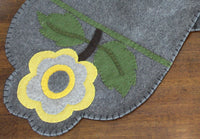 Thumbnail for Yellow Flower Gray Table Runner 45 In