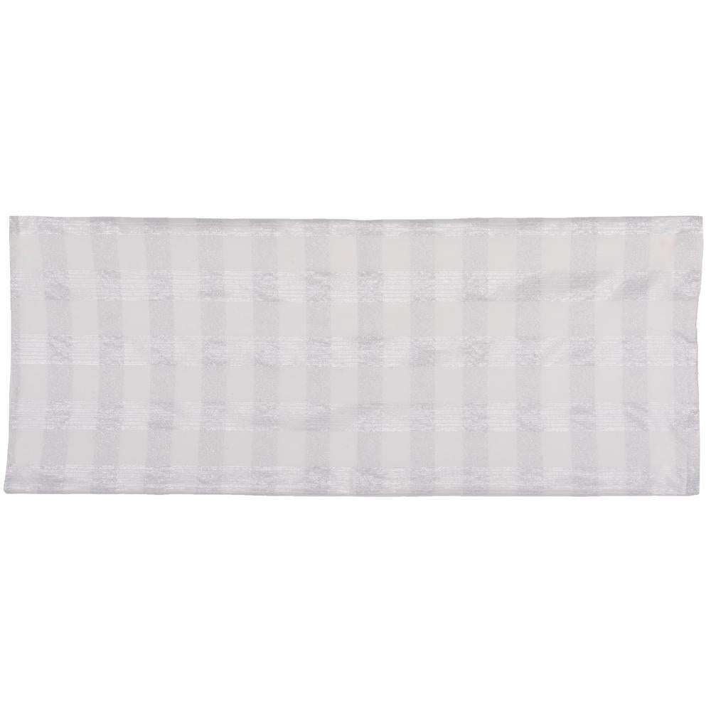 Tinsel Tartan 14" x 36" Cream - Silver - Interiors by Elizabeth