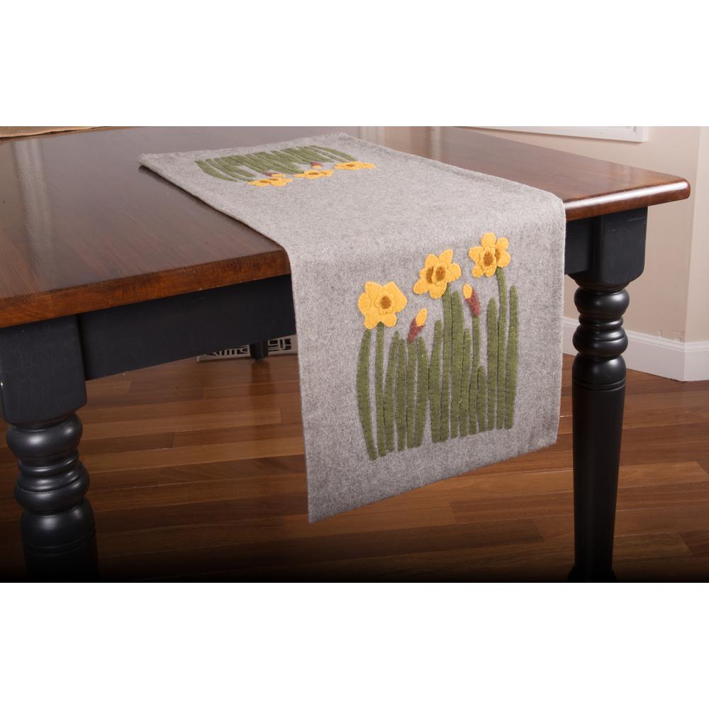 Grey Daffodil Table Runner- Interiors by Elizabeth