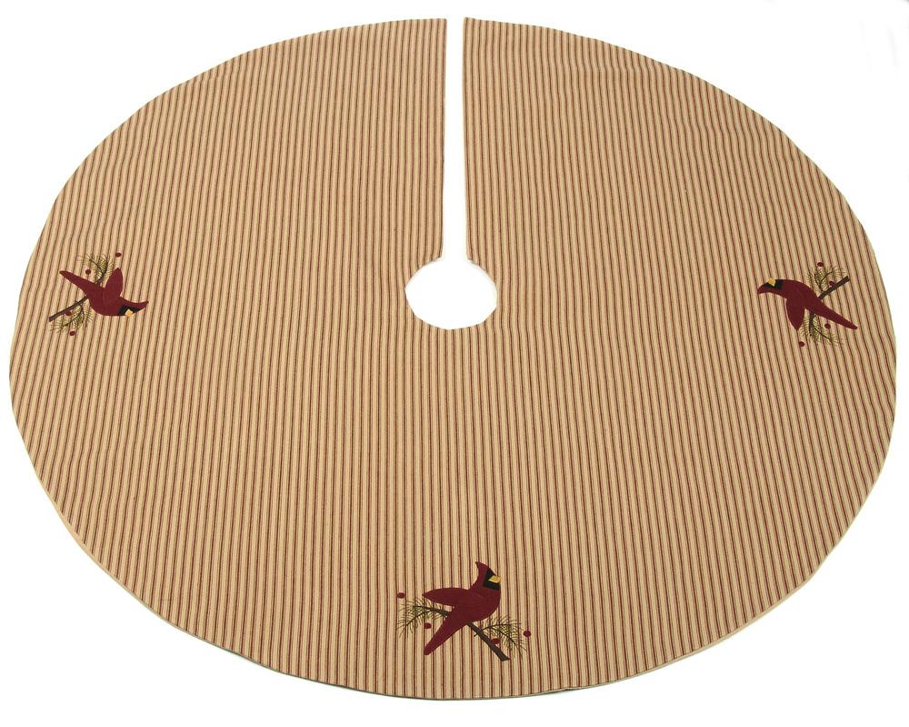 Cardinal Christmas Tree Skirt - Interiors by Elizabeth