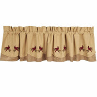 Thumbnail for Ticking Cardinal Fairfield Valance - Lined - Interiors by Elizabeth