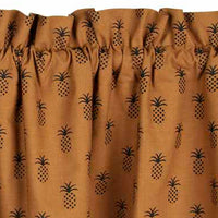 Thumbnail for Mocha Black Pineapple Town Valance Lined