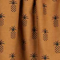 Thumbnail for Mocha Black Pineapple Town Valance Lined