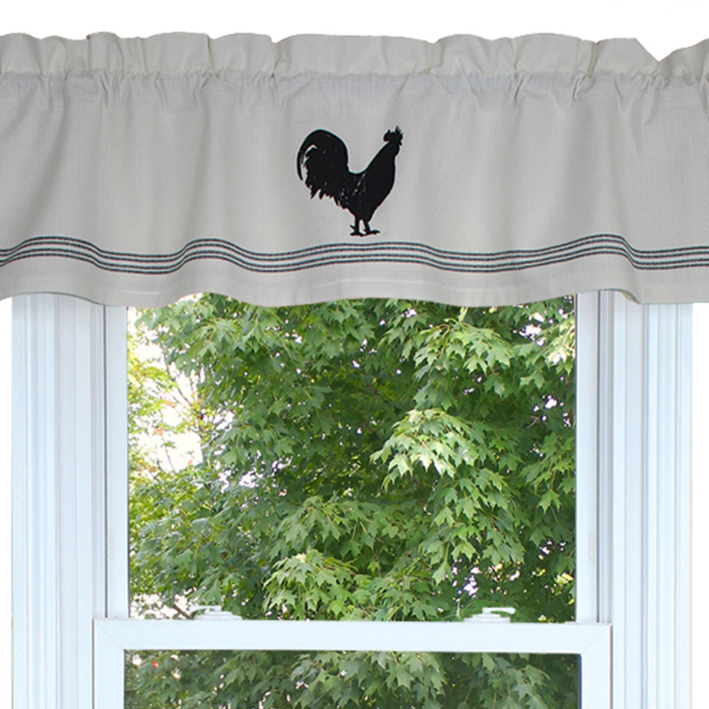 Farmhouse Rooster - Cream Valance
