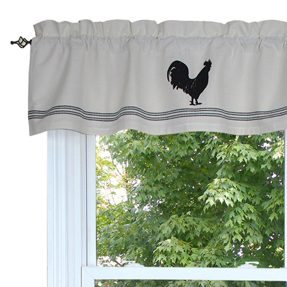 Farmhouse Rooster - Cream Valance