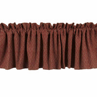 Thumbnail for Barn Red-Oat Philmont Jacquard Valance - Lined - Interiors by Elizabeth