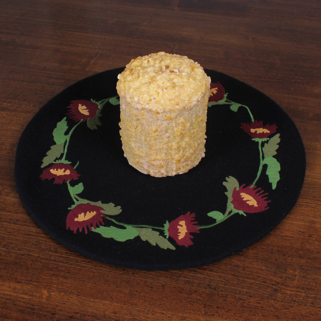 Flowers in Firkin Candle Mat CM103050 - Interiors by Elizabeth