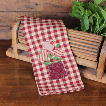 Hearts in Firkin Towel ET000064 - Interiors by Elizabeth