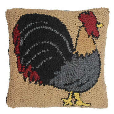 Rooster Hooked Pillow 14x14 PL264000