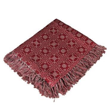 Lover's Knot  Barn Red Throw - Home Collections by Raghu