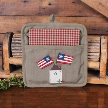 Flag Day Pocket Potholder Set PH620345 - Interiors by Elizabeth