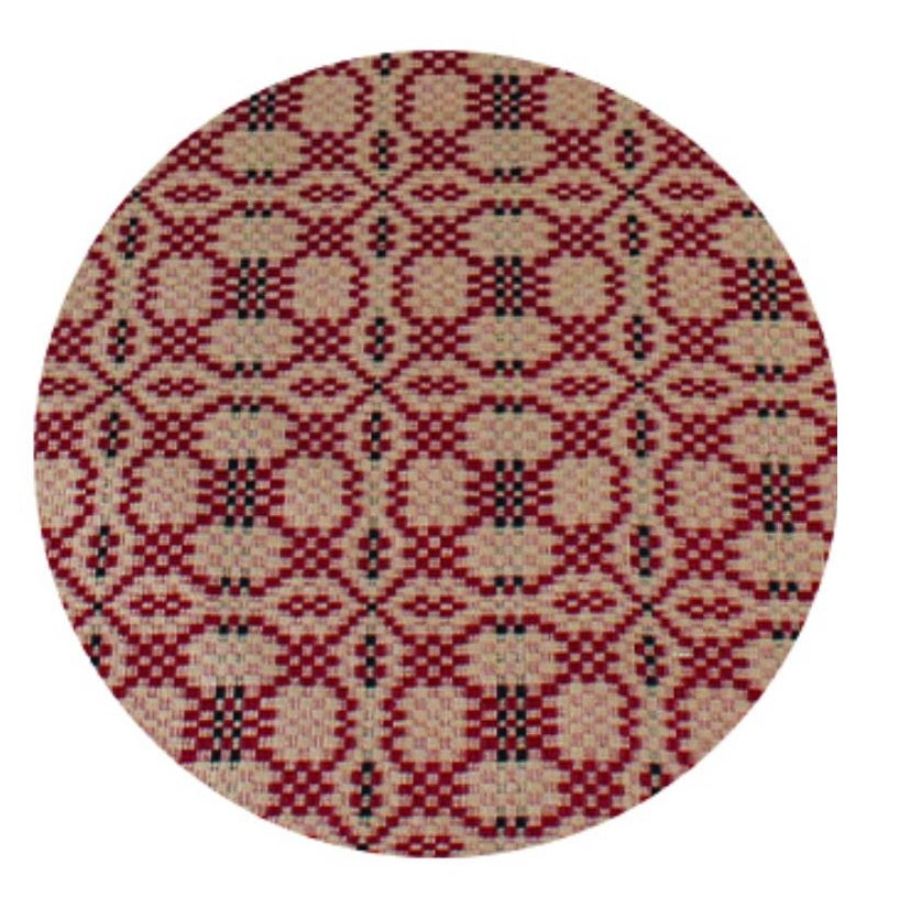 Barn Red Tan Kendall Jacquard Gathered Swag Lined C6280017