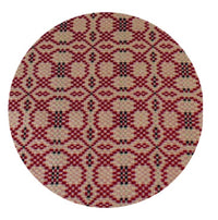 Thumbnail for Barn Red Tan Kendall Jacquard Gathered Swag Lined C6280017