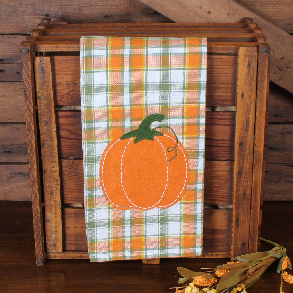 Fall Harvest Pumpkin Towel Set of 2 ET810019 - Interiors by Elizabeth