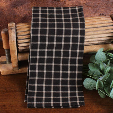 Black and Tan Kitchen Towel  Set of 6 KT235011