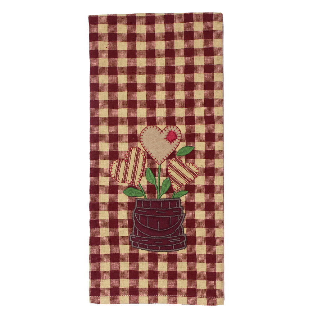 Hearts in Firkin Towel- Set of Two - Home Collections by Raghu
