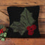 Holly Wool Hooked  Pillow 14 In PL702033